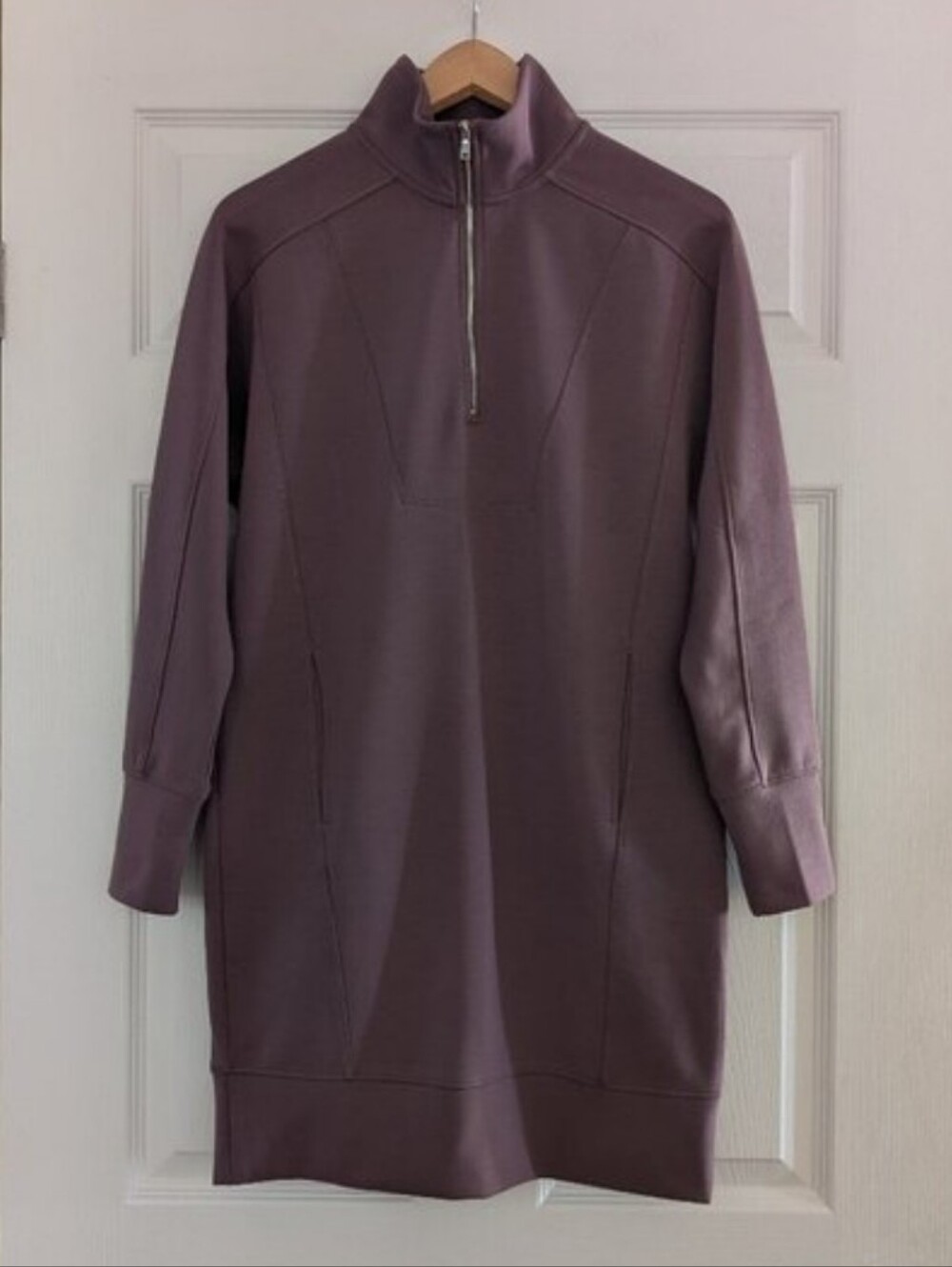 RW&CO funnel neck scuba dress purple size XS